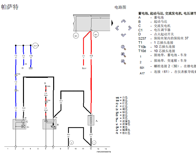 01年帕萨特ANQ发动机全车线路图