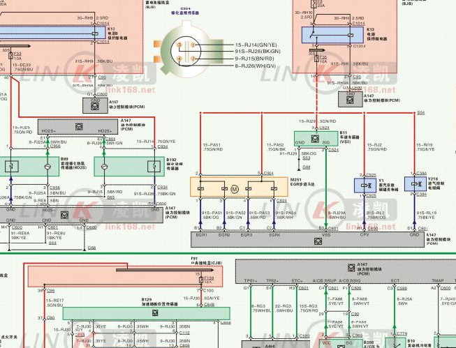 福克斯1.8发动机线路图