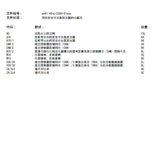 10年奔驰S600安全带线路