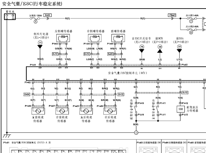 14年海南马自达S5 气囊电路