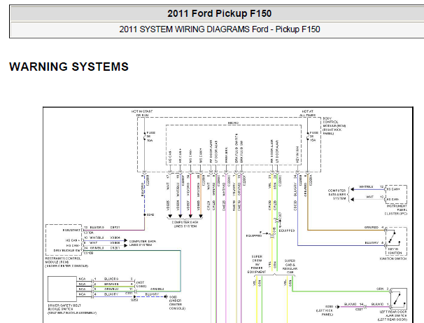 11年F150胎压监测系统电路图