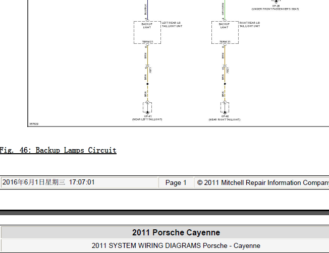 11年保时捷卡宴 外部灯电路