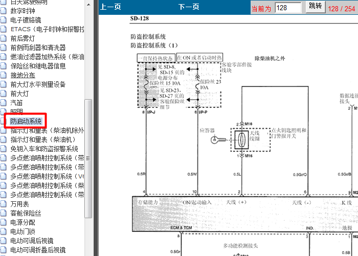 11年圣达菲 防盗电路