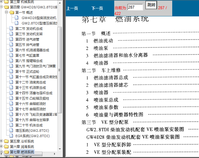 08年长城哈弗 GW4D28/GW2.8TDI发动机资料