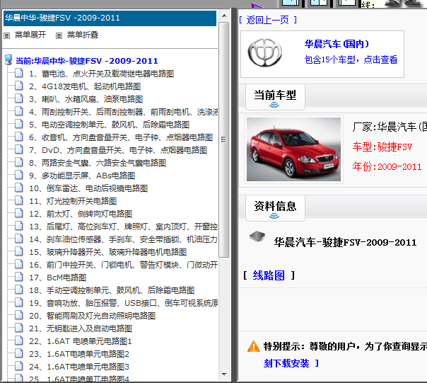 10年中华骏捷FSV全车电路