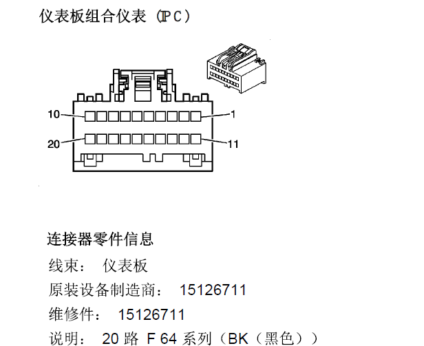 10年CTS仪表针脚图