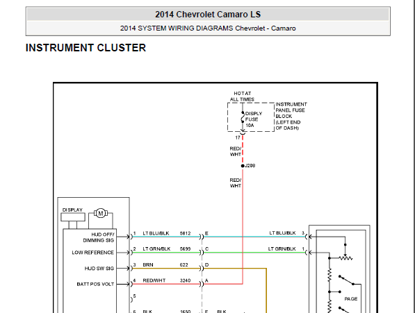 14年科迈罗电路