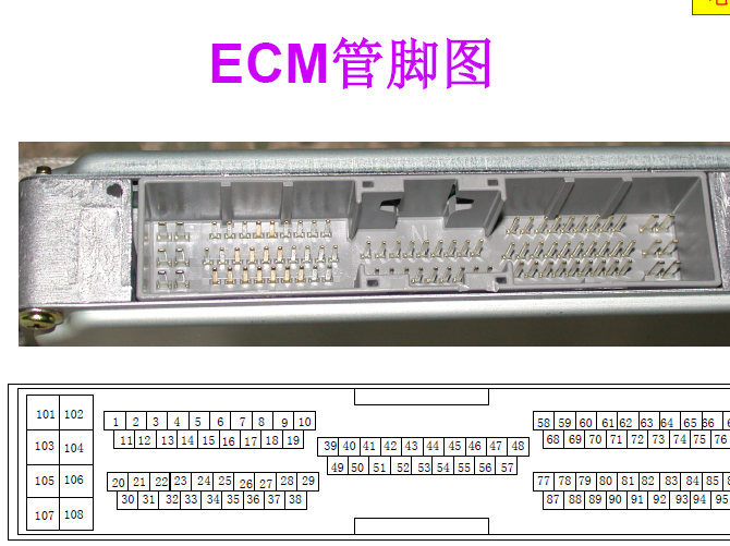 QG18发动机ECM针脚图
