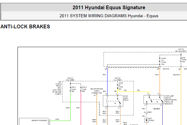 11年雅科仕ABS电路图