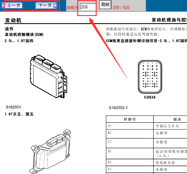 2011-2013荣威750 18K4G发动机针脚定义