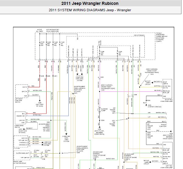 11年吉普牧马人灯光电路图