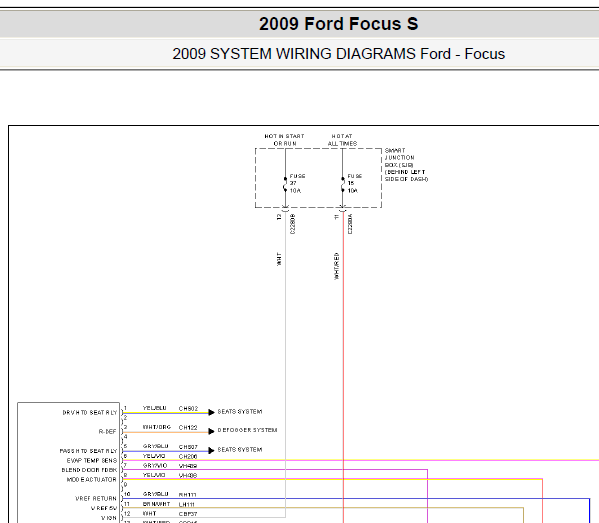 2009年福特福克斯电路图