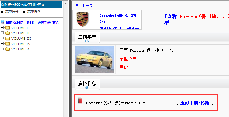 1992年保时捷968维修手册