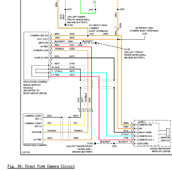 10年悍马H3倒车摄像头电路图