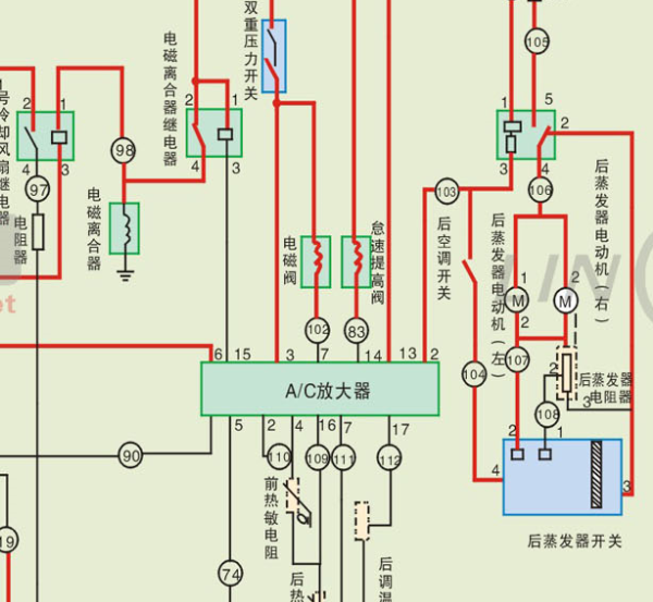 金杯海狮空调电路图