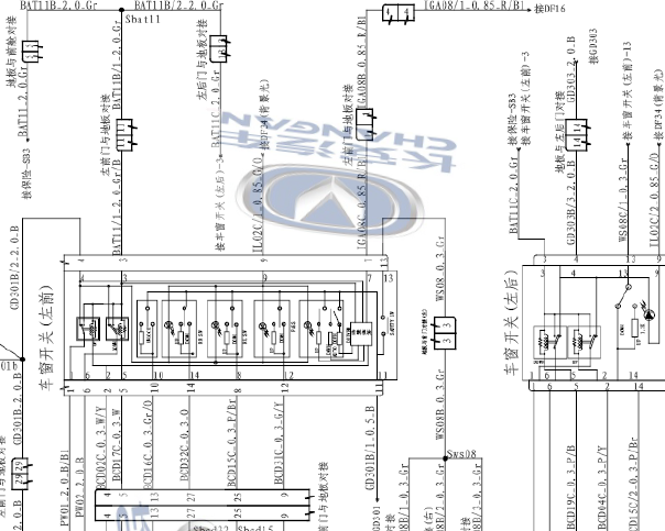 2015-2017年长安逸动EV电路图