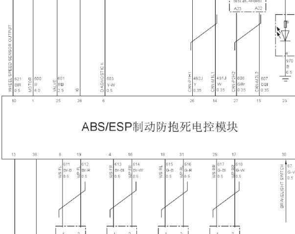 18年长城H6 ABS线路图