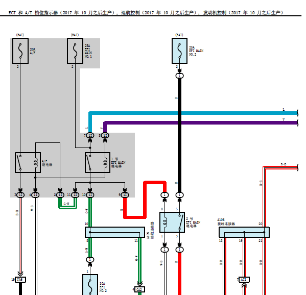 18年丰田普拉多发动机线路图
