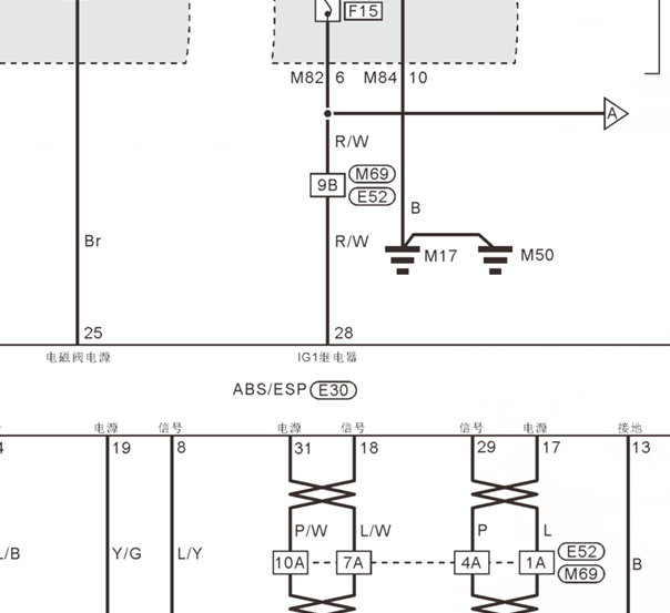 日产锐骐ABS线路图