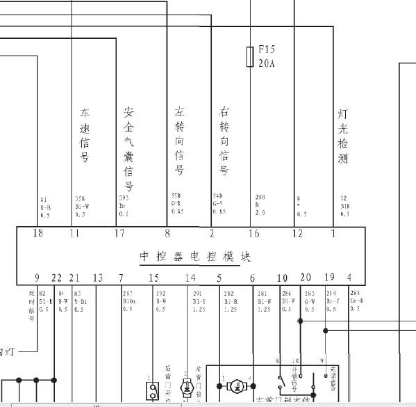 11年长城哈弗M2中控锁线路图