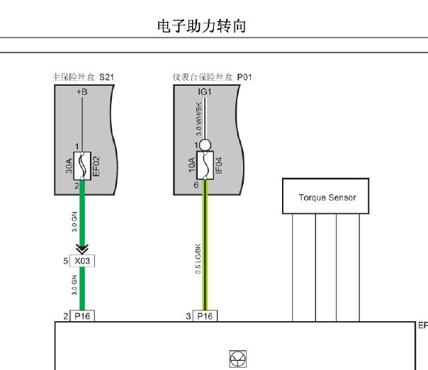 长安欧诺转向助力电路图