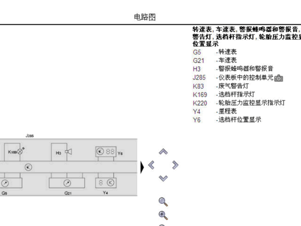 2014年斯柯达明锐仪表电路图