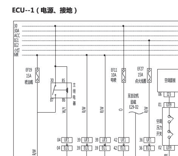2016年北汽幻速H3发动机电路图