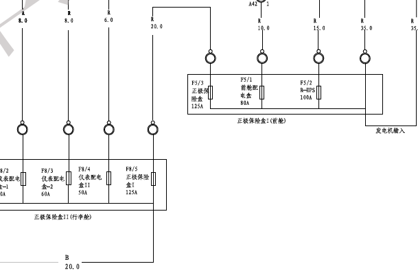 2013年比亚迪秦保险丝电路图