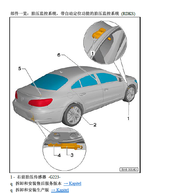 2014年大众CC胎压控制器位置