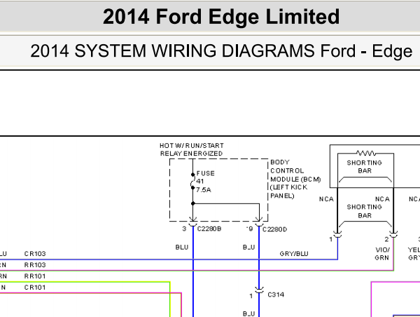 14年锐界气囊电路图