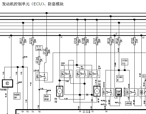奇瑞发动机及防盗电路图