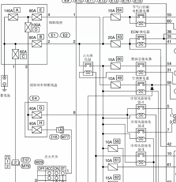 18年日产轩逸发动机线路图
