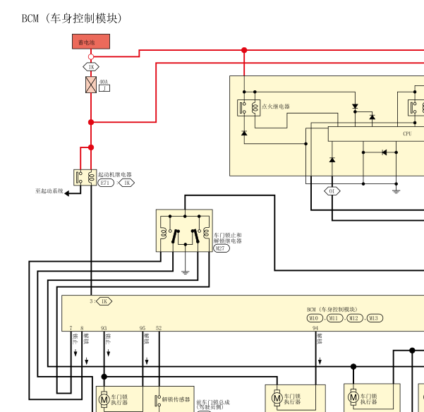 18年日产劲客车身控制线路图