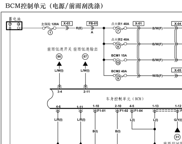 2016年海马S5前雨刮线路图
