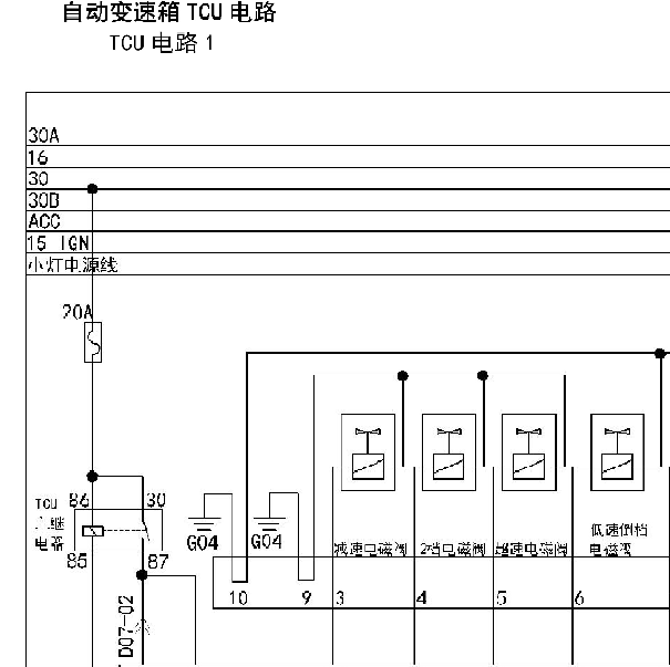 2011年飞碟FD6433变速箱电路图
