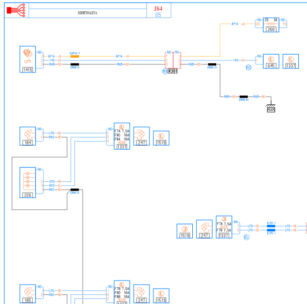 2004年雷诺风景灯光电路图
