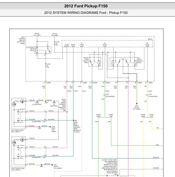 2012年福特猛禽防盗电路图