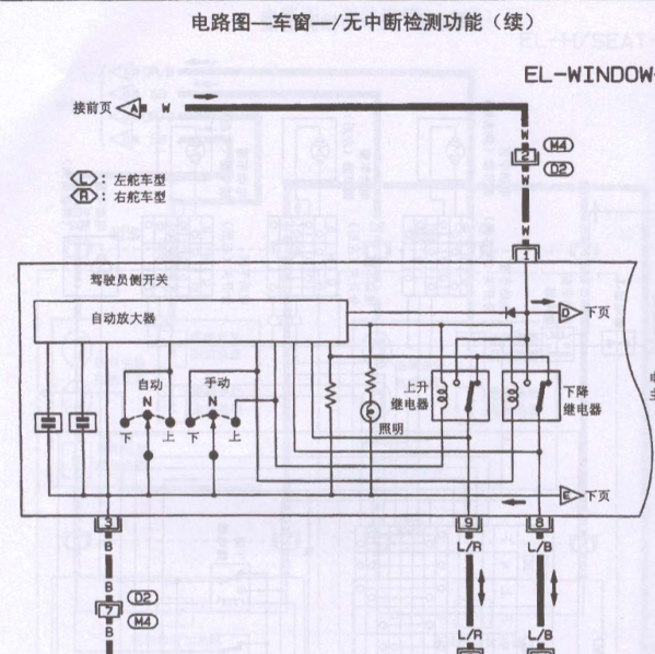 2009年锐旗电动车窗电路图