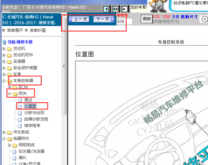 2016年哈弗H2网关位置