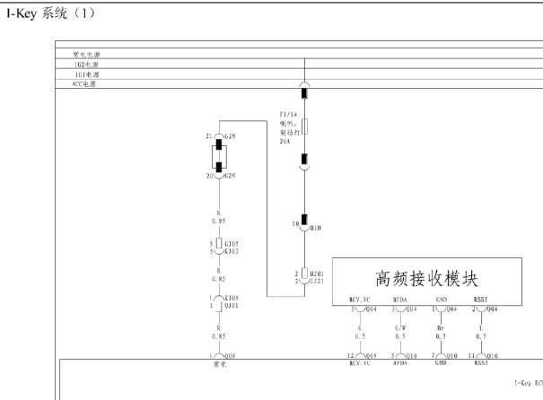 2013年比亚迪思锐发动机和智能钥匙电路图