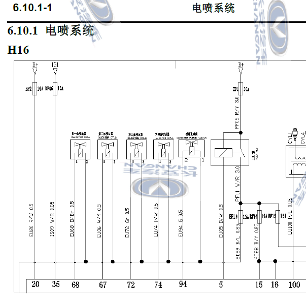 2016-2017年CS35发动机电路图