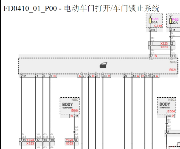 法拉利599的车门电路图