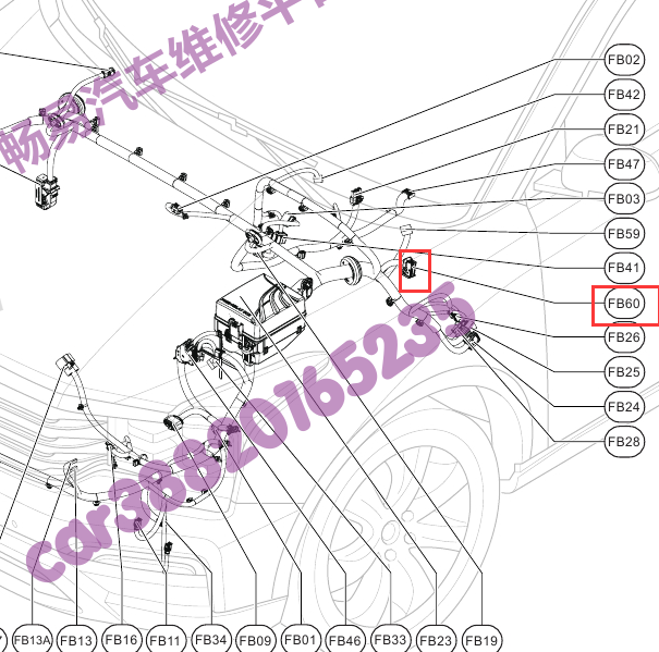 2017-2018年传祺GS8 车身控制模块位置.