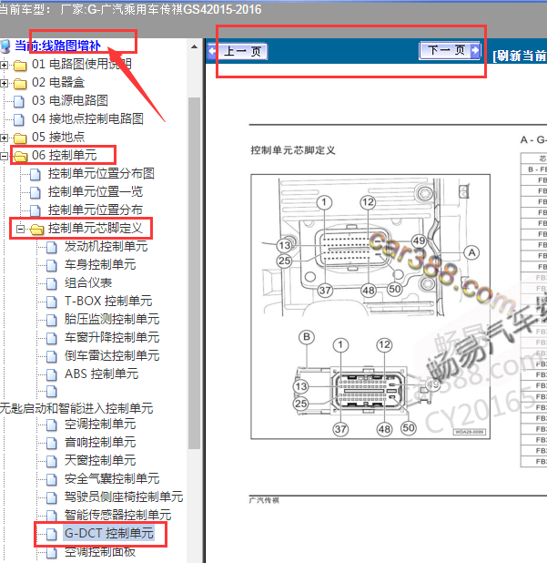 2015年传祺GS4变速箱针脚