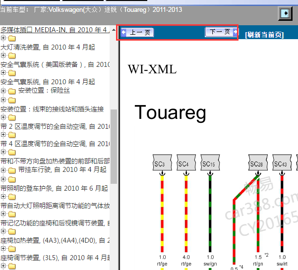 2011年大众途锐电路图