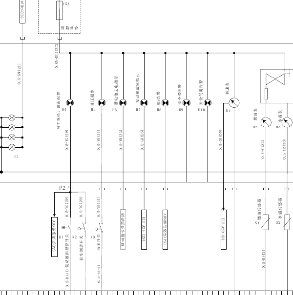 2012年五菱之光仪表电路图