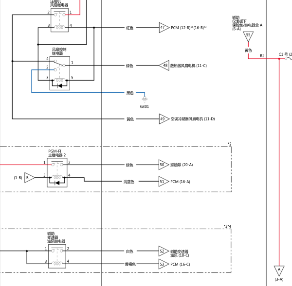 2019XRV辅助变速箱油泵电路图
