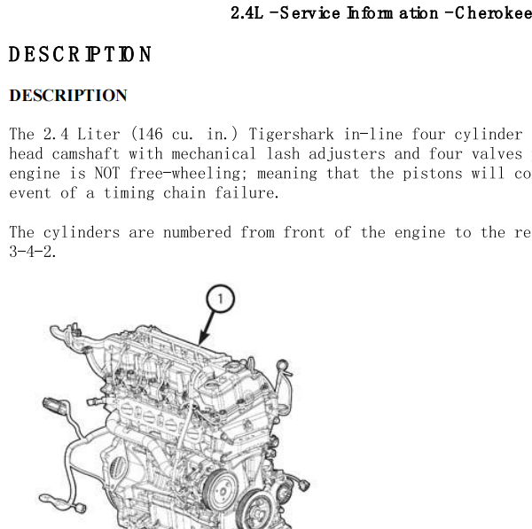 2014年自由光发动机维修手册