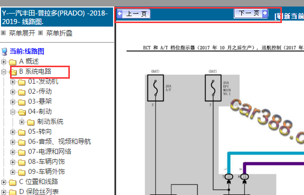 2018-2019年丰田普拉多电路图