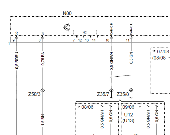 2015年奔驰R320转向机电路图